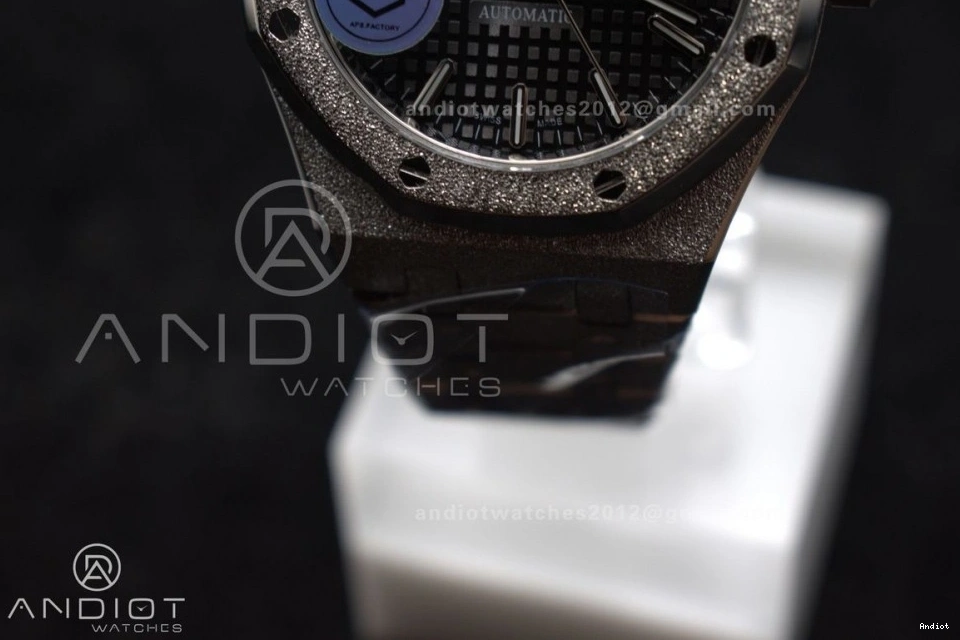 SS APSF Edition 1:1 15454 Dial Royal SA3120 Oak Super Best Bracelet Clone 37mm Textured Frosted SS On Black 0120